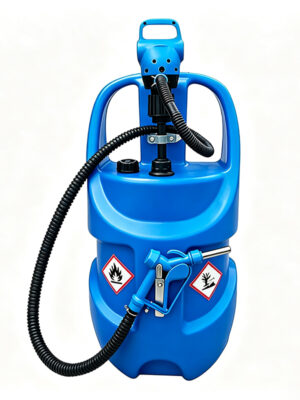 Go Carrito de Gas de 20 Galones, Tanque de Combustible Portátil de 75 Litros y Bomba de Transferencia de Combustible con Manguera de 10 Pies para Cortacésped, Granja, Marina | Updated Version, Portable Fuel Transfer Pump with 10-Foot Hose for Lawn Mower, Farm, Marine, Commercial, and Home Use