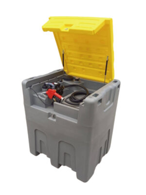 Tanque móvil para gasóleo / AdBlue PolyMove 600 litros（133galones）, bomba de gasóleo de 12 V, color gris