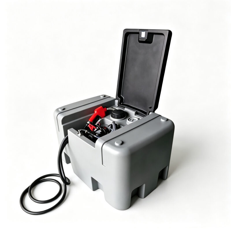 Tanque de transferencia de combustible,106 galones(400L) para diésel, tanque de combustible portátil con bomba de transferencia de 12 V , tanque diésel de 10.6 GPM, boquilla