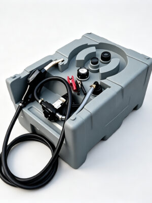 Tanque de diesel portátil, capacidad de 27 galones(125L) y tasa de flujo de 10.6 GPM, tanque de combustible con bomba de transferencia eléctrica de 12V y manguera de goma de 13.1 pies, transferencia de, Lockable Lid for Easy Fuel Transportation