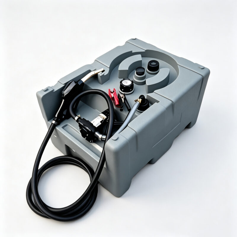 Tanque de Ureia de 125L com Bomba Adblue de 12V, Tanque de Adblue de 28gal para Transferência de Ureia，color gris