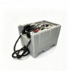 Tanque diesel portátil, 43galones（205L), caudal de 10.6 GPM, combustible diésel con bomba de transferencia eléctrica de 12 V, manguera de 13 pies, boquilla de combustible automático, tanque de transferencia para un fácil transporte de combustible, gris