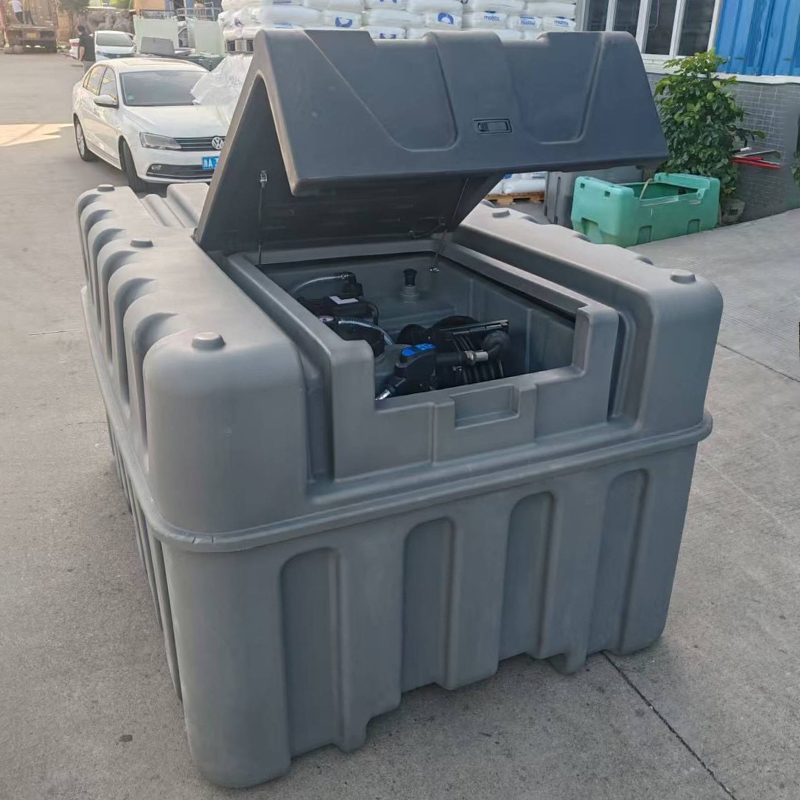 Tanque portátil para diésel y gasolina, 550 galones(2500L), tasa de flujo de 10.6 GPM, tanque de combustible de diésel  con bomba de transferencia eléctrica de 12V, manguera de 13. 1 pies, boquilla de