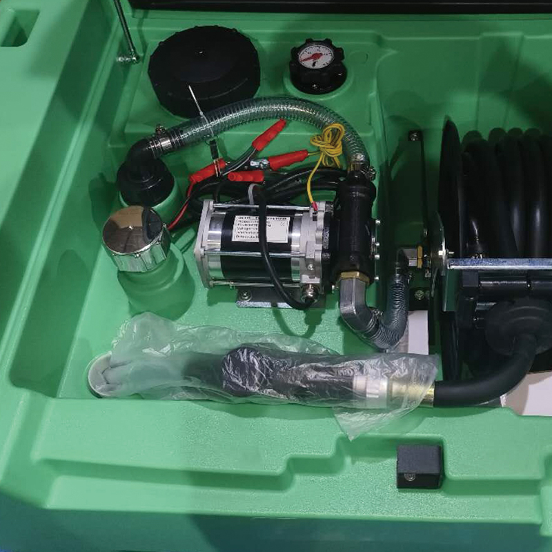 Tanque de diesel portátil, capacidad de 106 galones(480L) , tanque de combustible con bomba de transferencia eléctrica de 12V , transferencia de,13 ft Rubber Hose, Lockable Lid for Easy Fuel Transportation