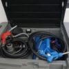2-2 Estanque transportable diesel 400 litros diesel + 50 litros Adblue,tanque de combustible diésel con bomba de transferencia eléctrica de 12 V,boquilla de combustible, bloqueo de seguridad