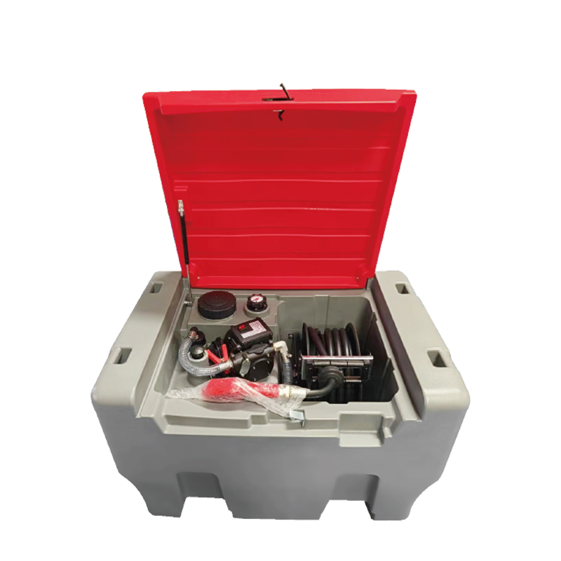 depósito AdBlue portátil,400L（88 galones）,bomba de 12 V，Tanques de LLDPE para el transporte y el almacenamiento de Urea equipado con grupo de trasvase ，color gris