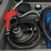 2-3 Estanque transportable diesel 400 litros diesel + 50 litros Adblue,tanque de combustible diésel con bomba de transferencia eléctrica de 12 V,boquilla de combustible, bloqueo de seguridad