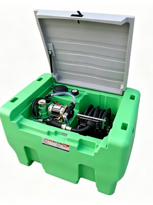 2 Tanque de transferencia ADblue portátil de 300 L(67galones) con boquilla,Contenedor móvil de LLDPE para el transporte y el suministro de soluciones a base de Urea,color verde