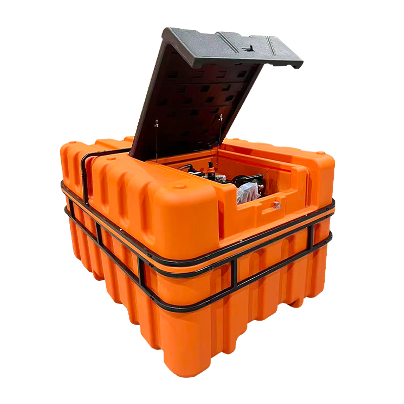 Tanque portátil para diésel y gasolina, 550 galones(2500L), tasa de flujo de 10.6 GPM, tanque de combustible de diésel  con bomba de transferencia eléctrica de 12V, manguera de 13. 1 pies, boquilla de